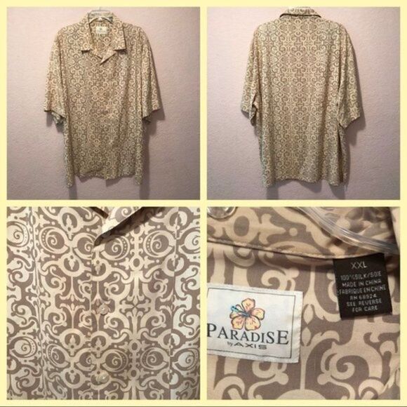 NWOT. Paradise by Axis bottom down shirt - Picture 2 of 6